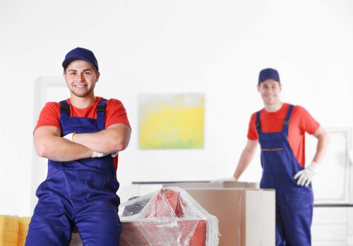 Packing and transporting office furniture during a Shoreditch relocation
