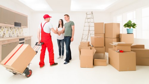 Office relocation support with a removal van in Shoreditch