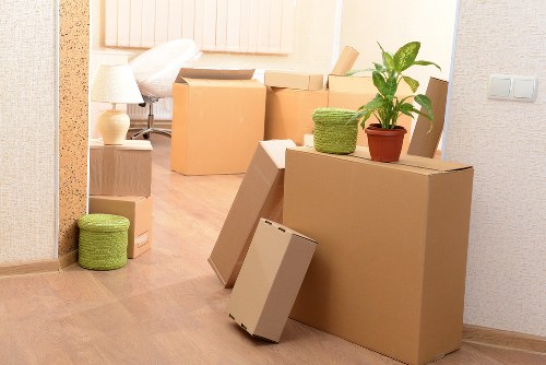 Removal van loading furniture in Shoreditch on short notice