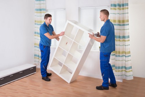Loading stock and office items during a Shoreditch commercial relocation