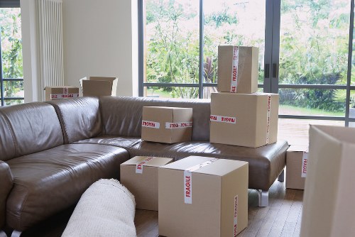 Local commercial moving team working in an East London business district